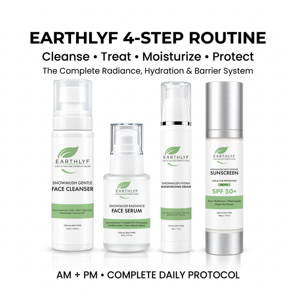 Earthlyf Snowmush Radiance Complete Kit | 4-Step Clinical Routine